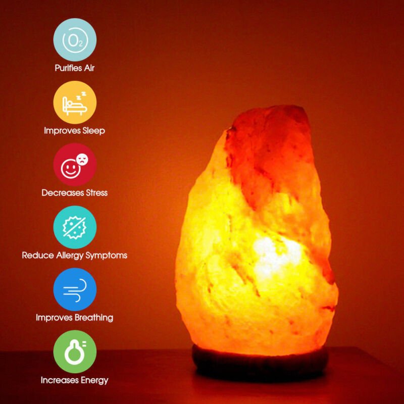 Himalayan Salt Lamp Natural Crystal Rock Shape Dimmer Switch Night Light 1 - 7 kg - Direct On Sale