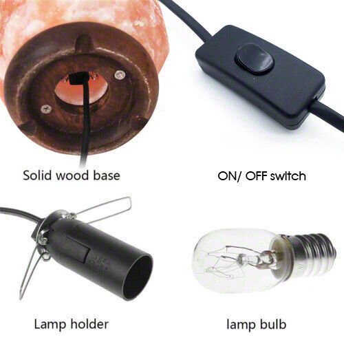 Himalayan Salt Lamp Natural Crystal Rock Shape Dimmer Switch Night Light 1 - 7 kg - Direct On Sale