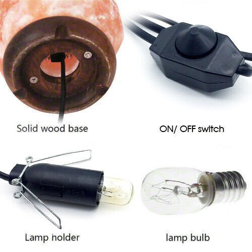Himalayan Salt Lamp Natural Crystal Rock Shape Dimmer Switch Night Light 1 - 7 kg - Direct On Sale