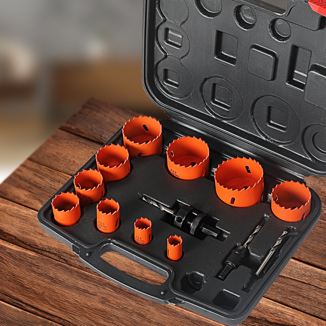 Hole Saw Set Metal Wood Cutting High Speed Wood PVC Plastic 16PCS - Direct On Sale