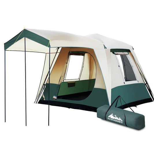 Instant Up Camping Tent 4 Person Pop up Tents Family Hiking Dome Camp - Direct On Sale