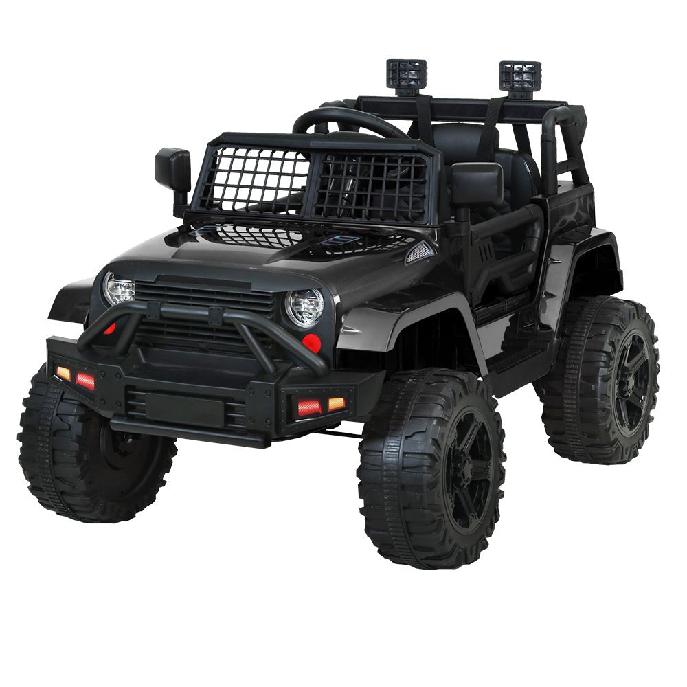 Jeep Inspired Electric 12V Kids Ride On Car Remote Control - Black - Direct On Sale