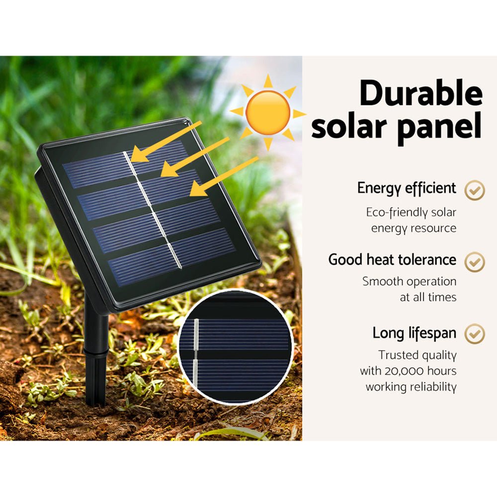 Jingle Jollys 2.1M Solar Christmas Tree 600 LED Trees String Lights Warm White - Direct On Sale