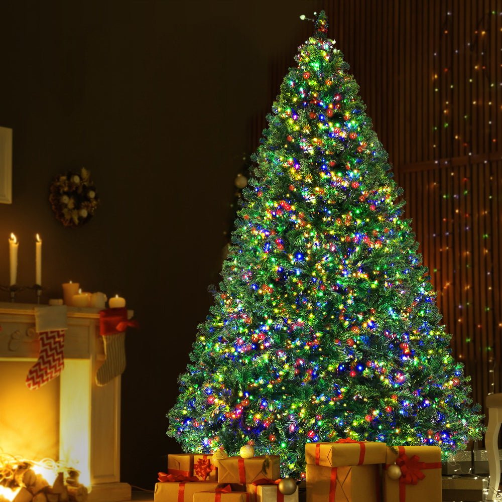 Jingle Jollys Christmas Tree 2.4M Xmas Tree with 3190 LED Lights Multi Colour - Direct On Sale