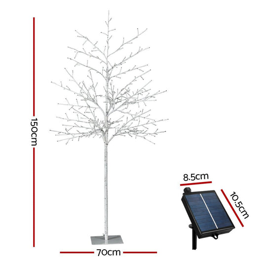 Jingle Jollys Solar Christmas Tree 1.5M 304 LED Trees With Lights - Direct On Sale