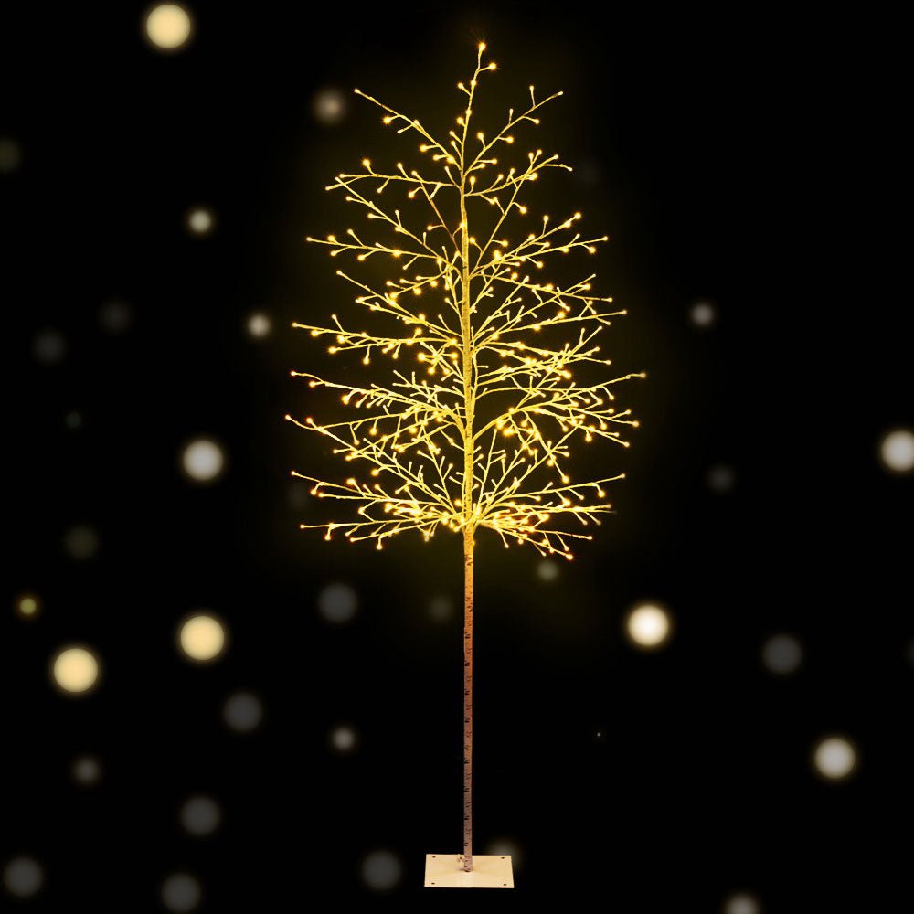 Jingle Jollys Solar Christmas Tree 2.1M 480 LED Trees With Lights Warm White - Direct On Sale