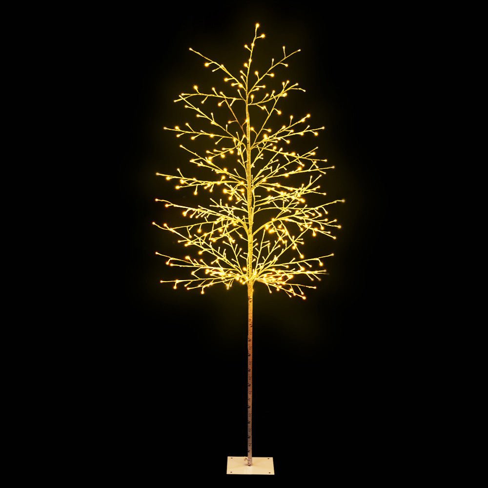 Jingle Jollys Solar Christmas Tree 2.1M 480 LED Trees With Lights Warm White - Direct On Sale