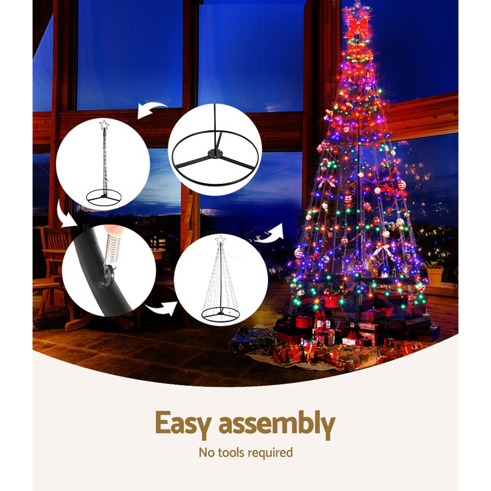 Jingle Jollys Solar Power Christmas Tree 3.6M 400 LED Xmas Trees 8 Light Modes - Direct On Sale