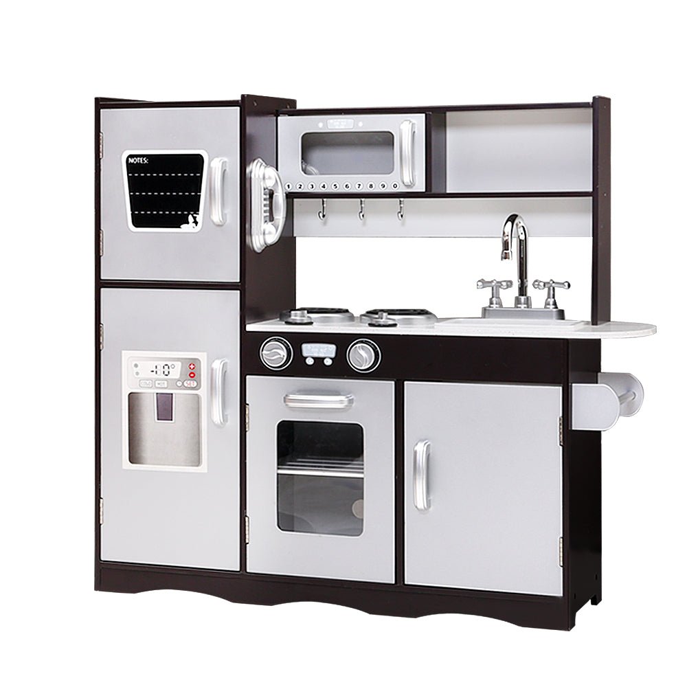 Kids Kitchen Set Pretend Play Food Sets Childrens Utensils Toys Black - Direct On Sale