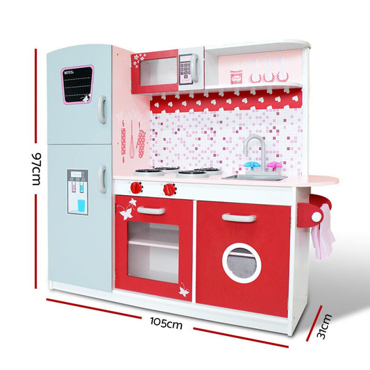 Kids Kitchen Set Pretend Play Wooden Toys Cooking Cookware Childrens Toy - Direct On Sale