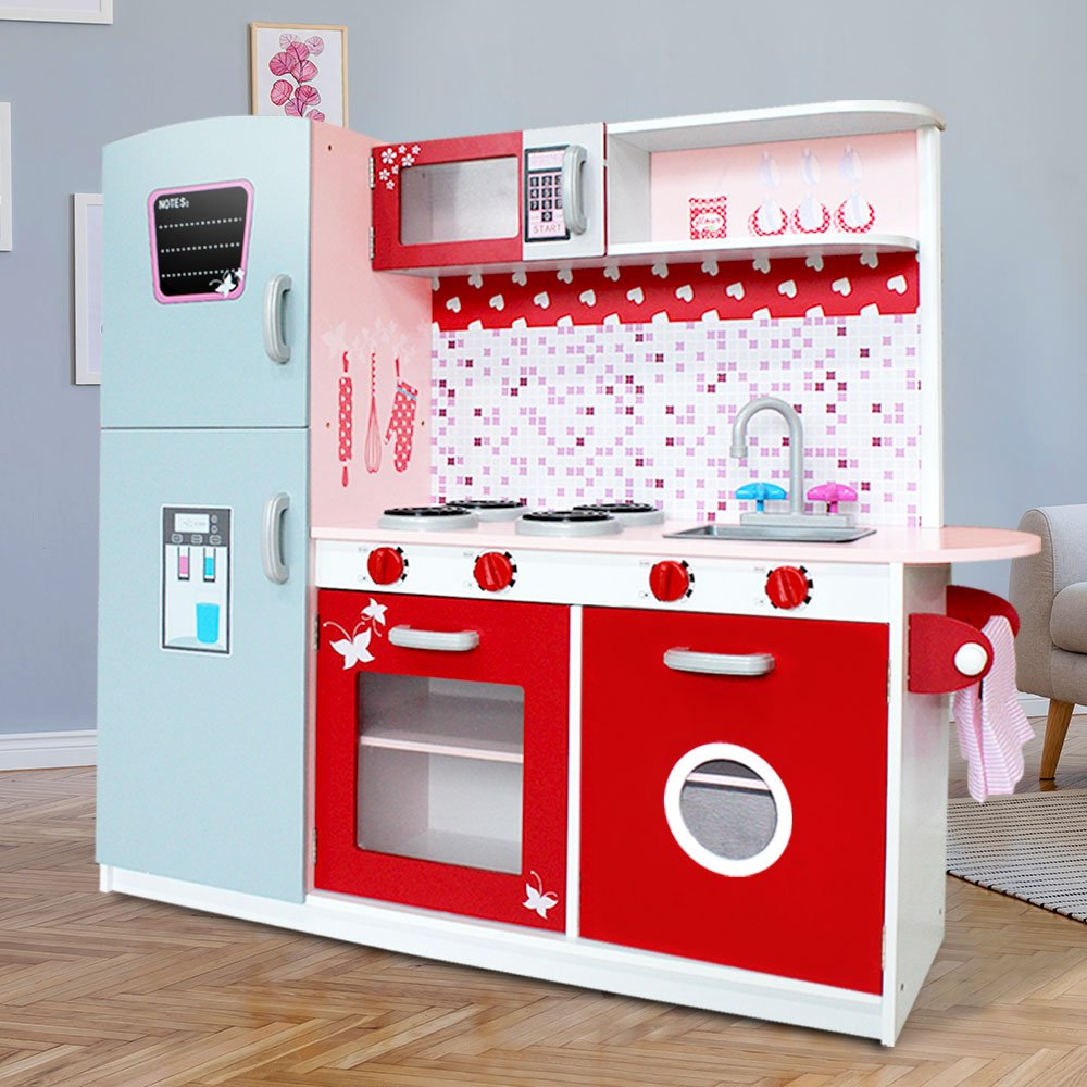 Kids Kitchen Set Pretend Play Wooden Toys Cooking Cookware Childrens Toy - Direct On Sale