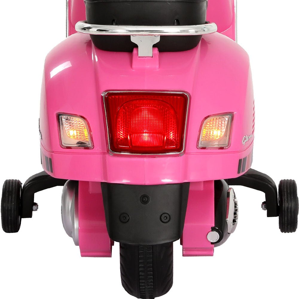 Kids Ride On Car Motorcycle Motorbike VESPA Licensed Scooter Electric Toys Pink - Direct On Sale