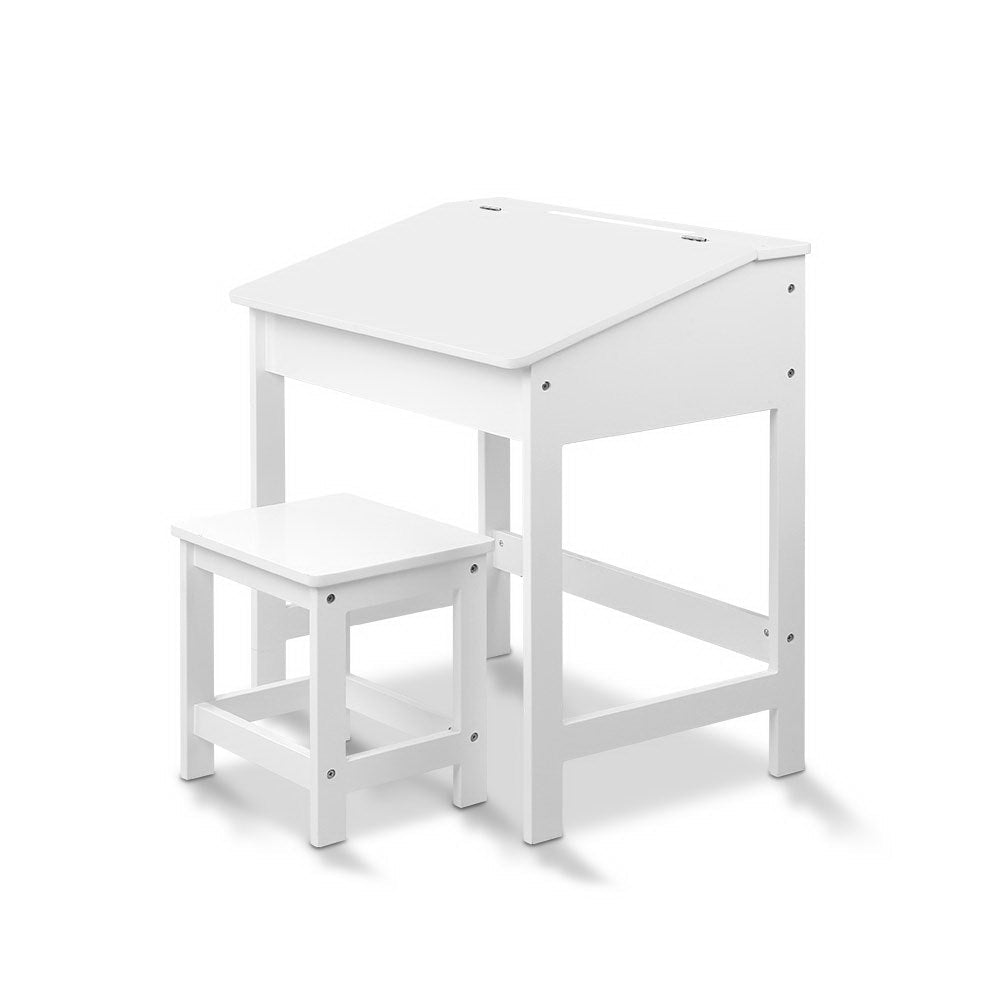 Kids Table Chairs Set Children Drawing Writing Desk Storage Toys Play - Direct On Sale