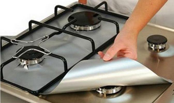 Kitchen - Four Pack Of Reusable Non Stick Gas Hob Protectors