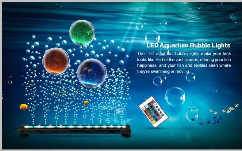 LED Air Bubble RGB Aquarium Light Submersible - Direct On Sale