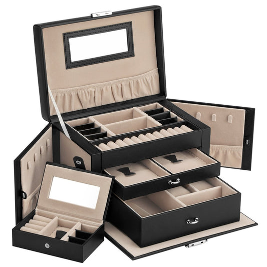 Lockable Jewelry Box 3 - Tier Display Case - Direct On Sale
