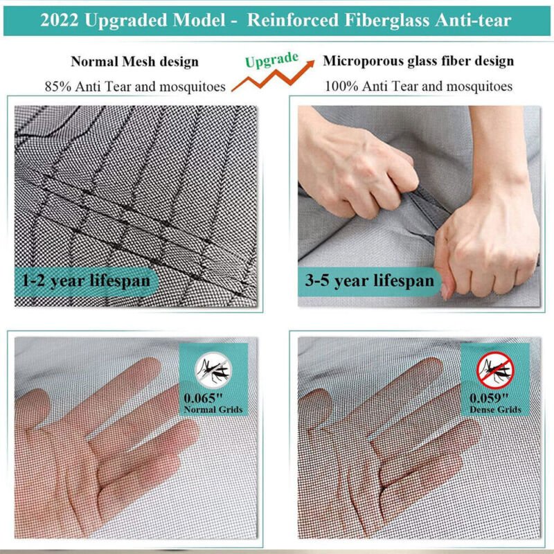 Magnetic Door Mesh Black Fly Screen Magic Mosquito Bug Curtain Hands Free - Direct On Sale