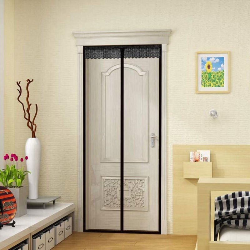 Magnetic Door Mesh Black Fly Screen Magic Mosquito Bug Curtain Hands Free - Direct On Sale