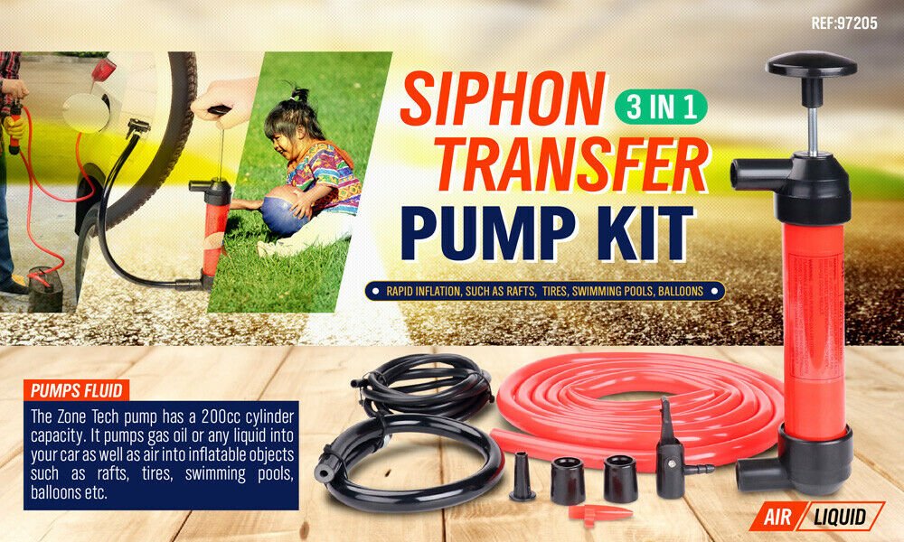 Manual Hand Oil Liquid Siphon Pump Hose Kit - Direct On Sale