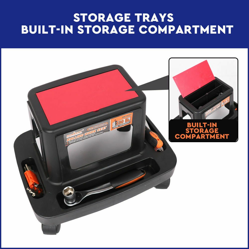 Mechanic Rolling Seat with Tool Storage - Direct On Sale