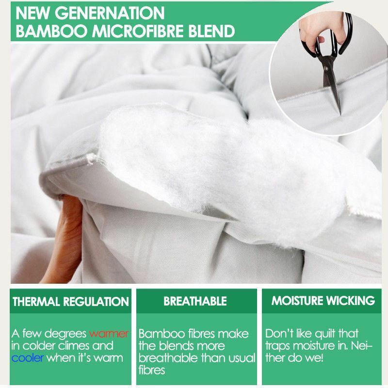 Microfibre Bamboo Summer Quilt Duvet Doona - Direct On Sale