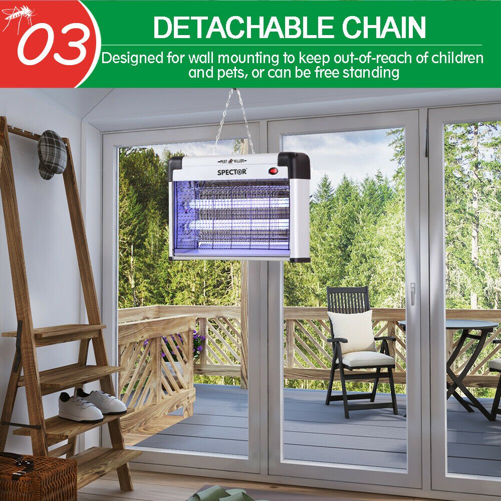 Mosquito Killer Pest Fly Bug Zapper Catcher Trap Electric UV - A Aluminium - Direct On Sale