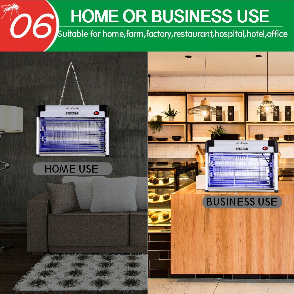 Mosquito Killer Pest Fly Bug Zapper Catcher Trap Electric UV - A Aluminium - Direct On Sale