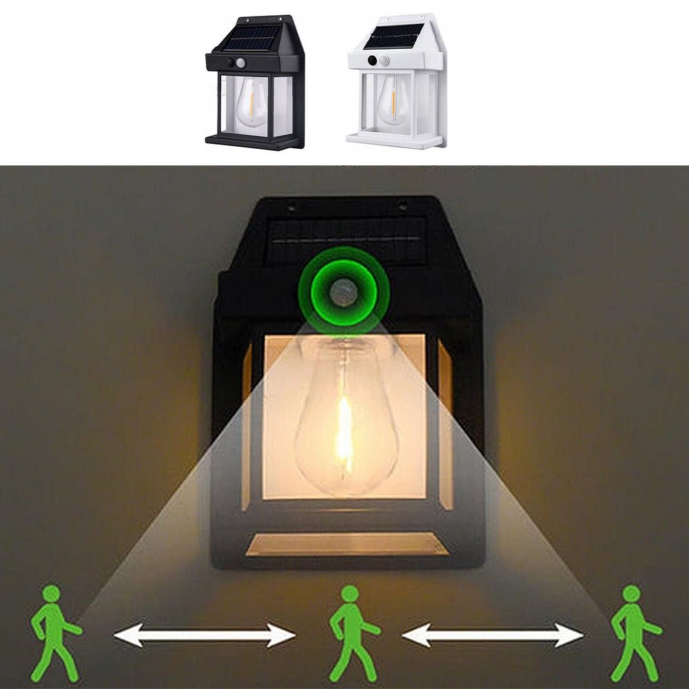 Motion - Sensor LED Solar Tungsten Bulb Light Solar - Powered - Direct On Sale