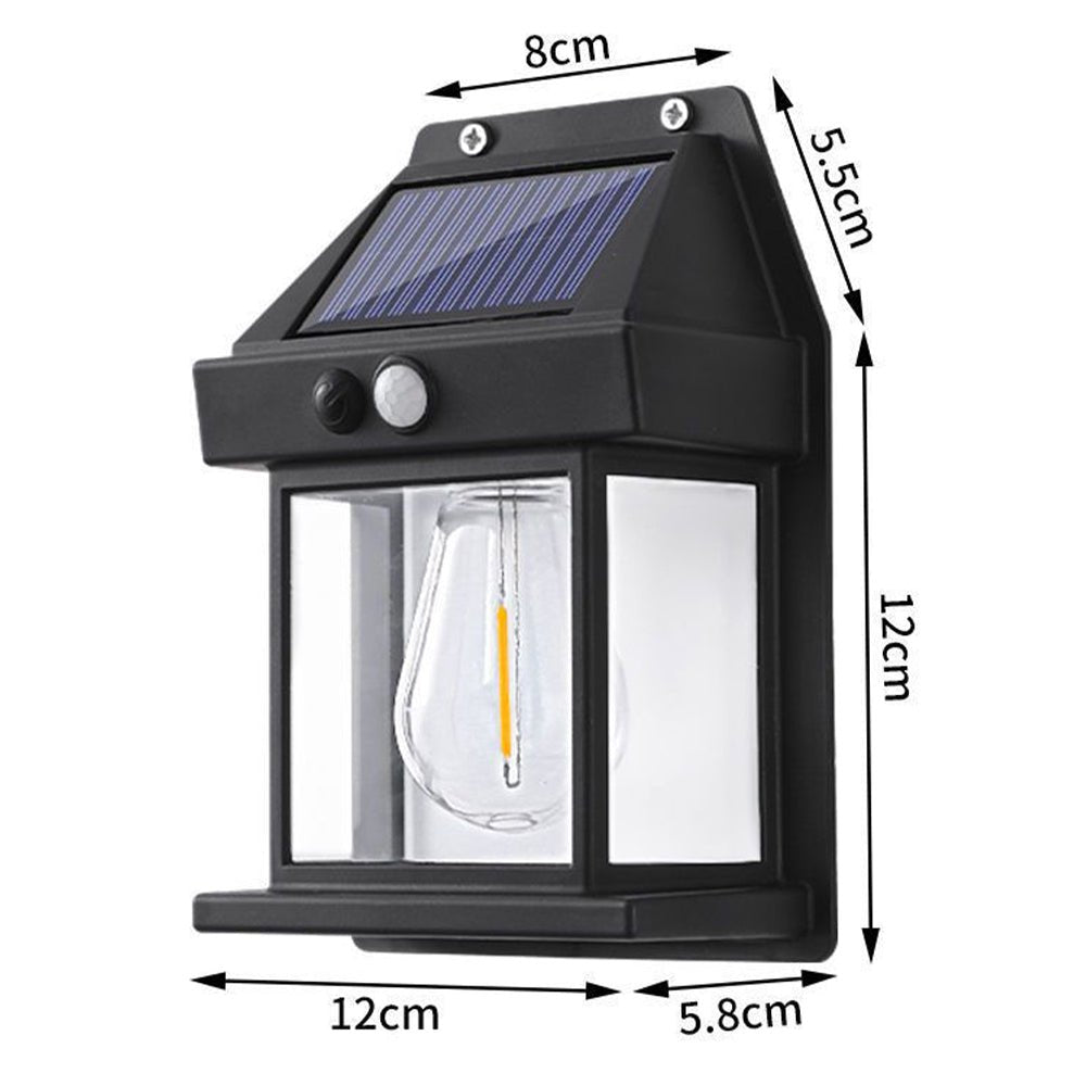 Motion - Sensor LED Solar Tungsten Bulb Light Solar - Powered - Direct On Sale
