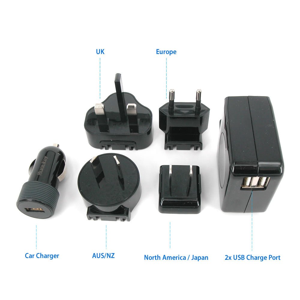 Multi Plugs USB Wall Charger Adapter 4.2 A US UK EU AU Plugs with Car Charger (D204) - Direct On Sale