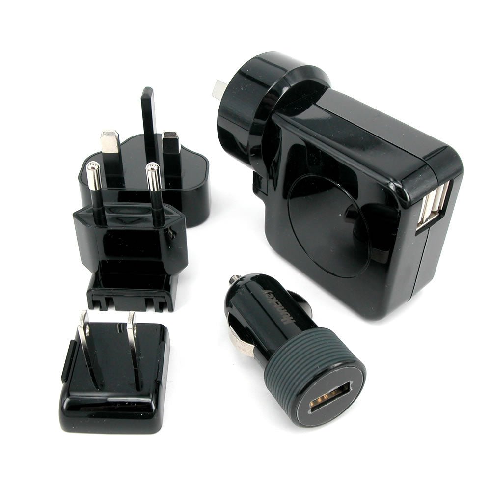 Multi Plugs USB Wall Charger Adapter 4.2 A US UK EU AU Plugs with Car Charger (D204) - Direct On Sale