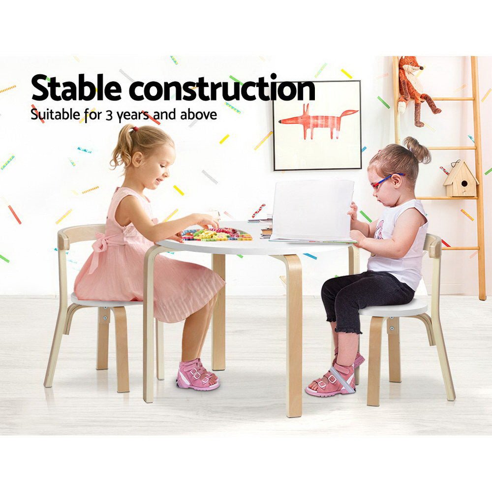 Nordic Kids Table Chair Set 3PC Desk Activity Study Play Children Modern - Direct On Sale