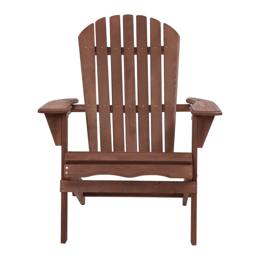 Outdoor Furniture Beach Chair Wooden Adirondack Patio Lounge Garden - Direct On Sale