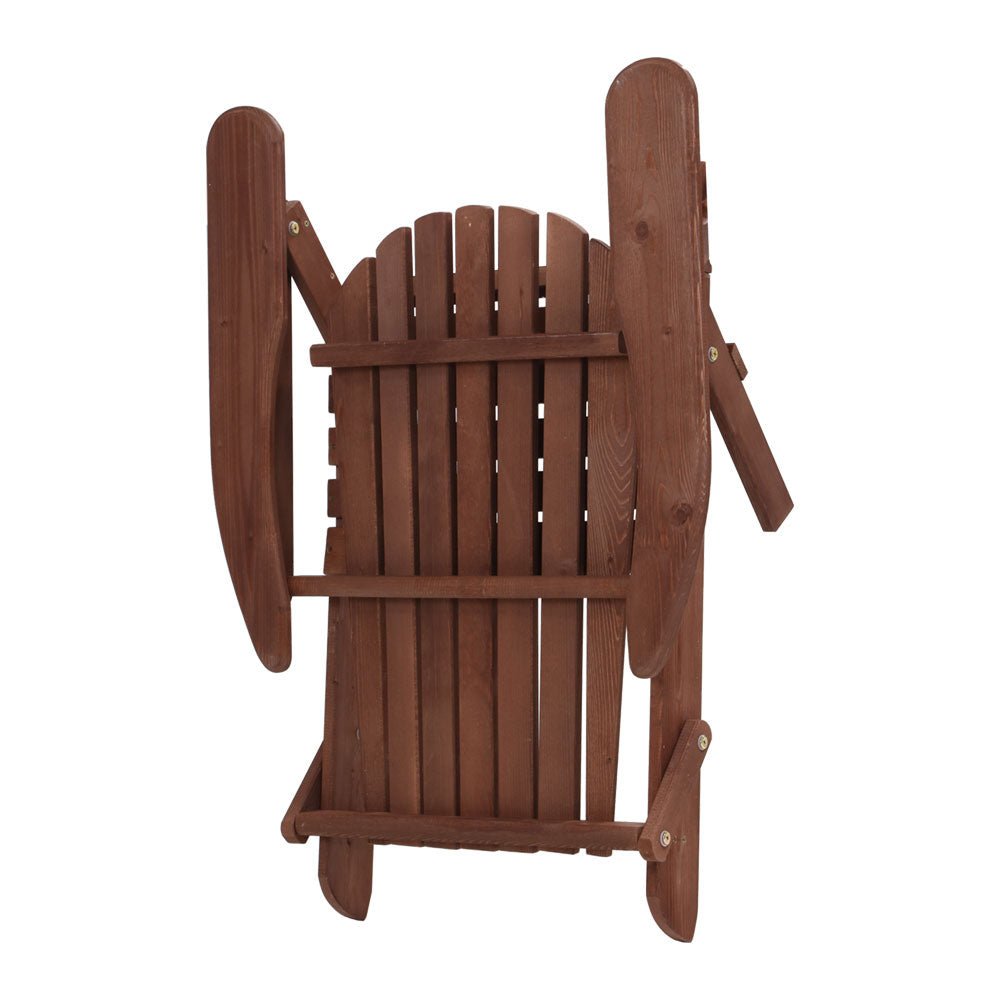 Outdoor Furniture Beach Chair Wooden Adirondack Patio Lounge Garden - Direct On Sale