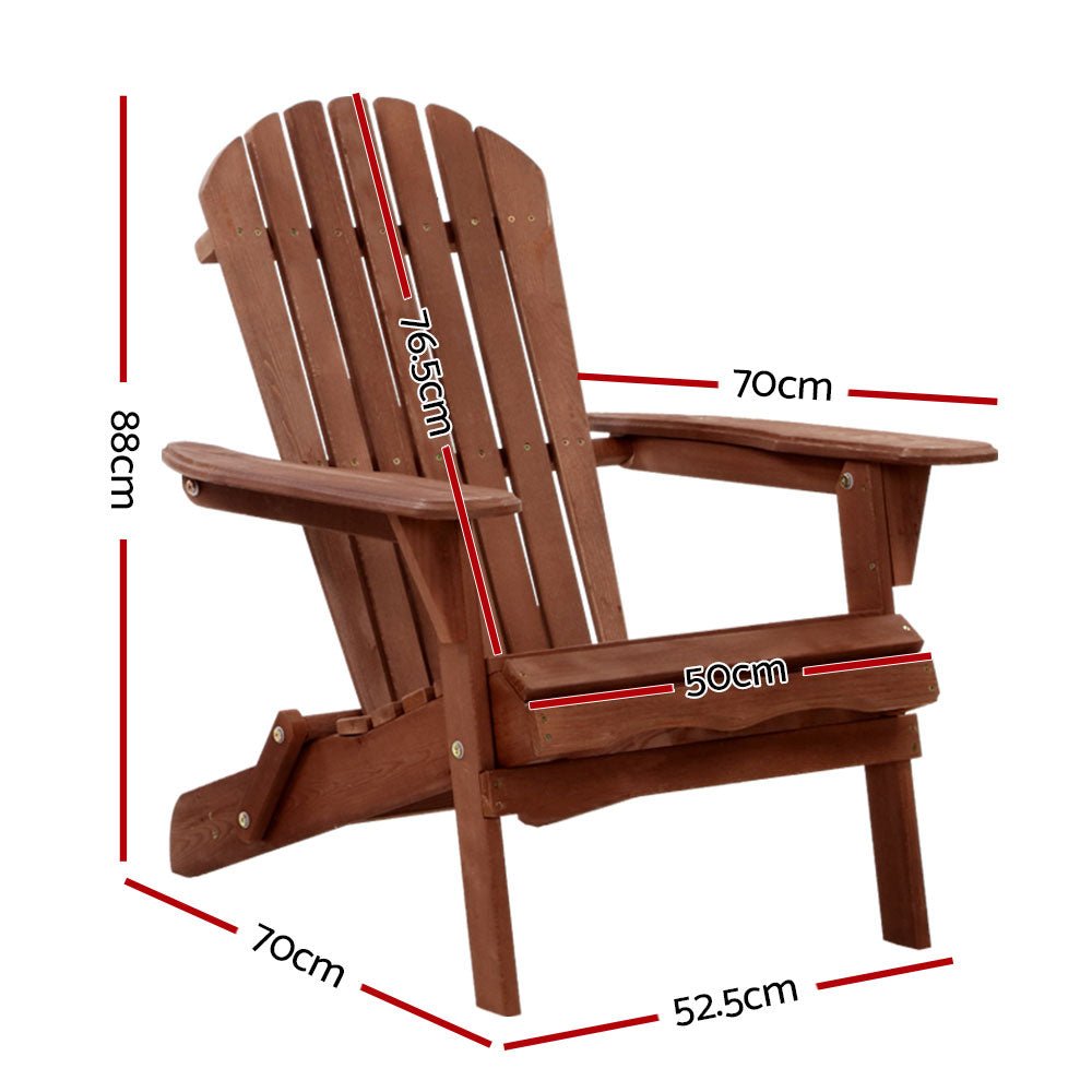 Outdoor Furniture Beach Chair Wooden Adirondack Patio Lounge Garden - Direct On Sale