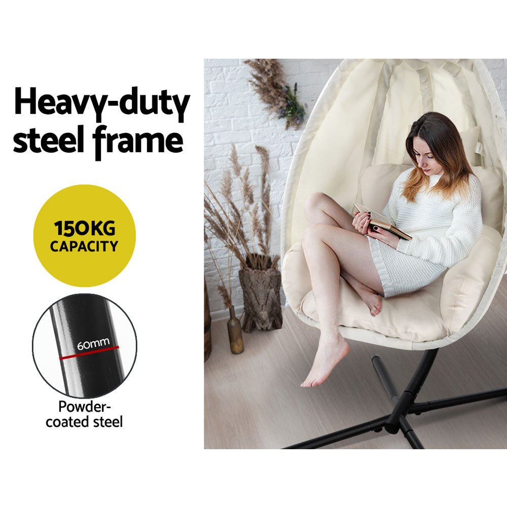 Outdoor Furniture Egg Hammock Porch Hanging Pod Swing Chair with Stand - Direct On Sale