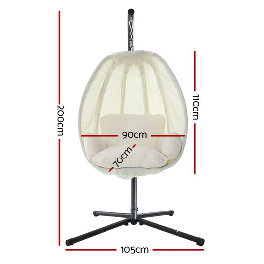 Outdoor Furniture Egg Hammock Porch Hanging Pod Swing Chair with Stand - Direct On Sale
