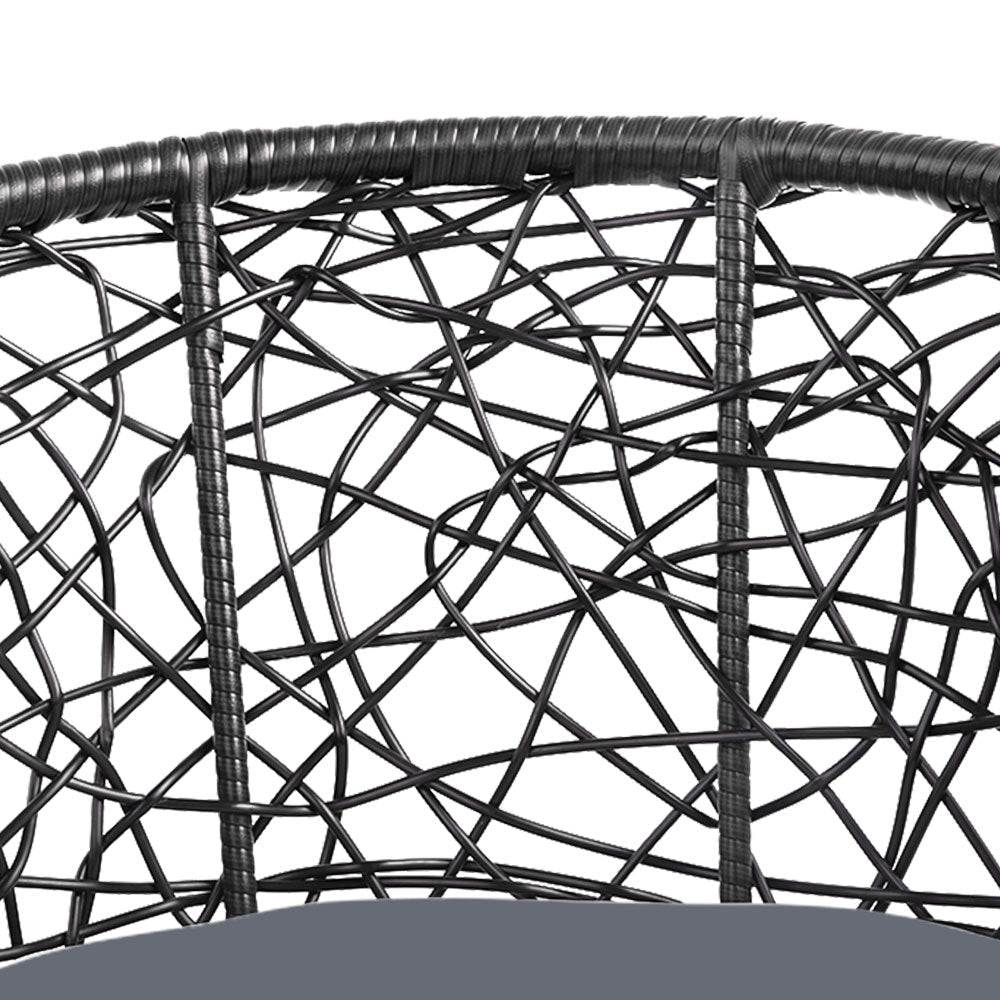 Outdoor Patio Chair and Table - Black - Direct On Sale