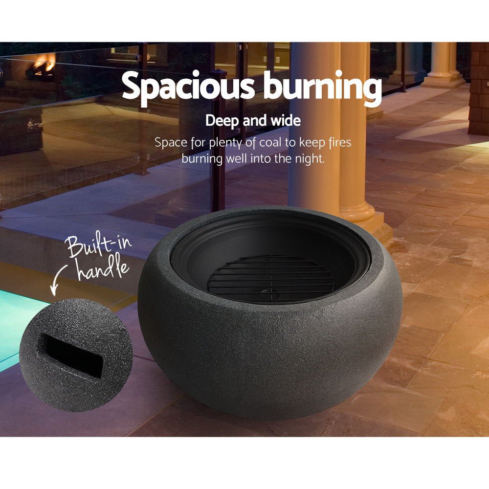 Outdoor Portable Fire Pit Bowl Wood Burning Patio Oven Heater Fireplace - Direct On Sale