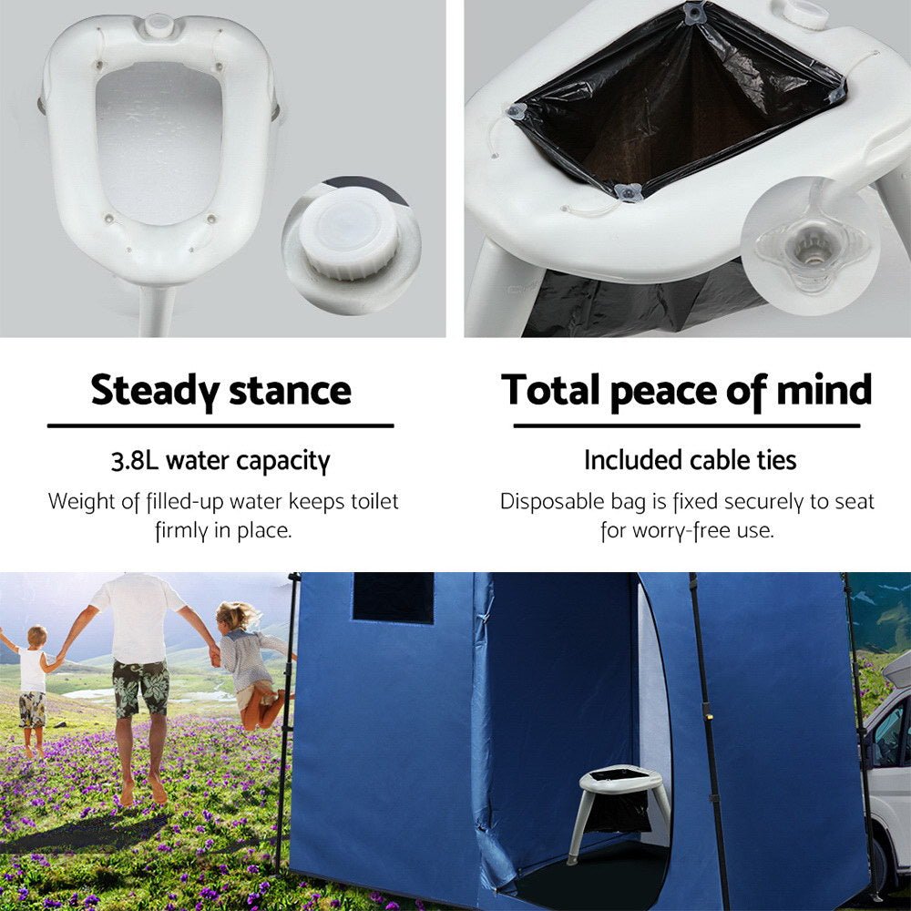Outdoor Portable Folding Camping Toilet - Direct On Sale