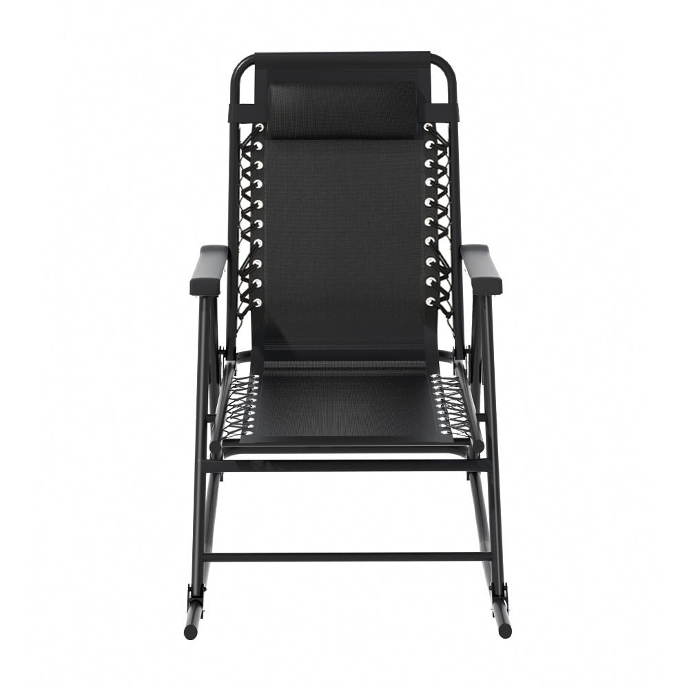 Outdoor Rocking Chair Folding Reclining Recliner Patio Furniture Garden - Direct On Sale