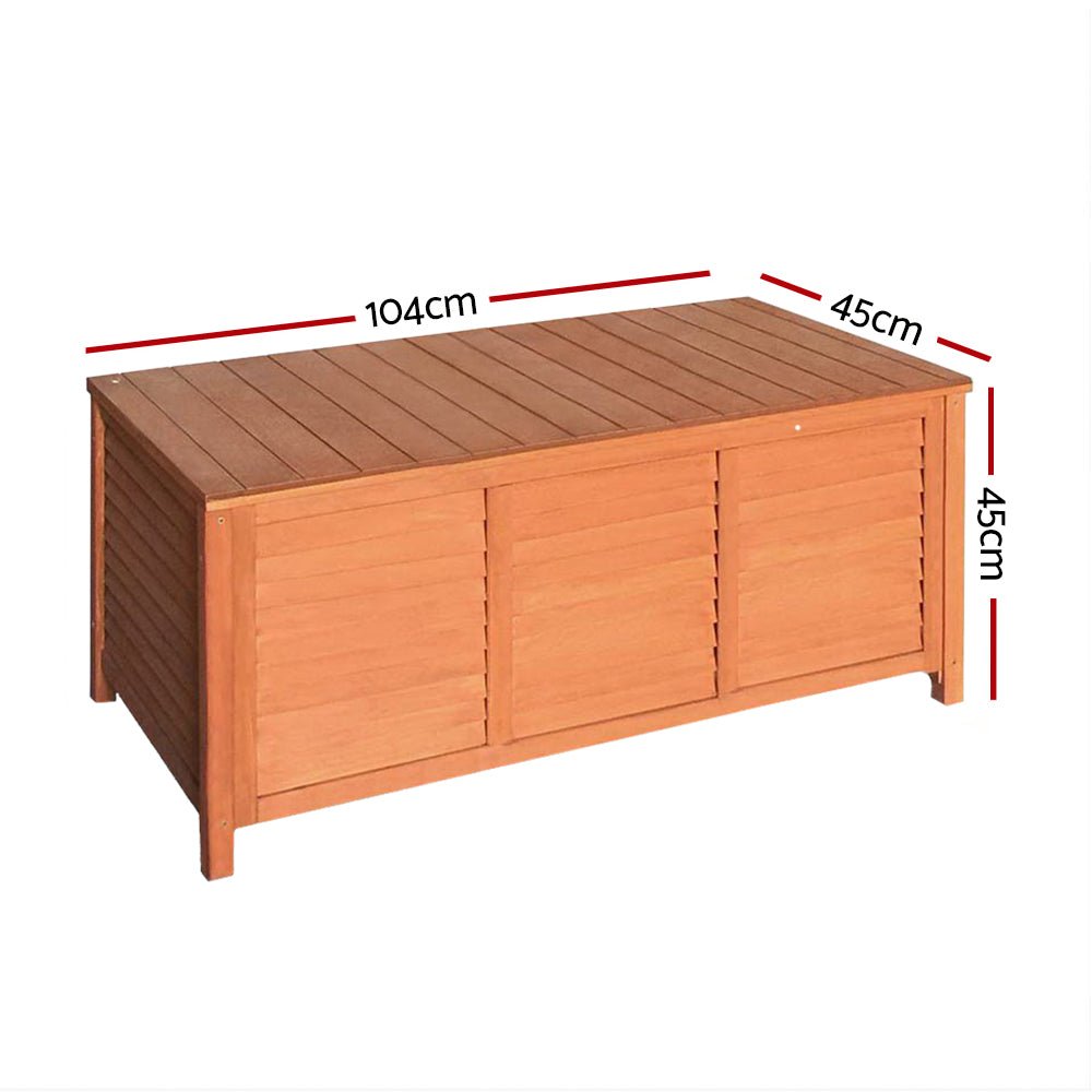 Outdoor Storage Bench Box 210L Wooden Patio Furniture Garden Chair Seat - Direct On Sale