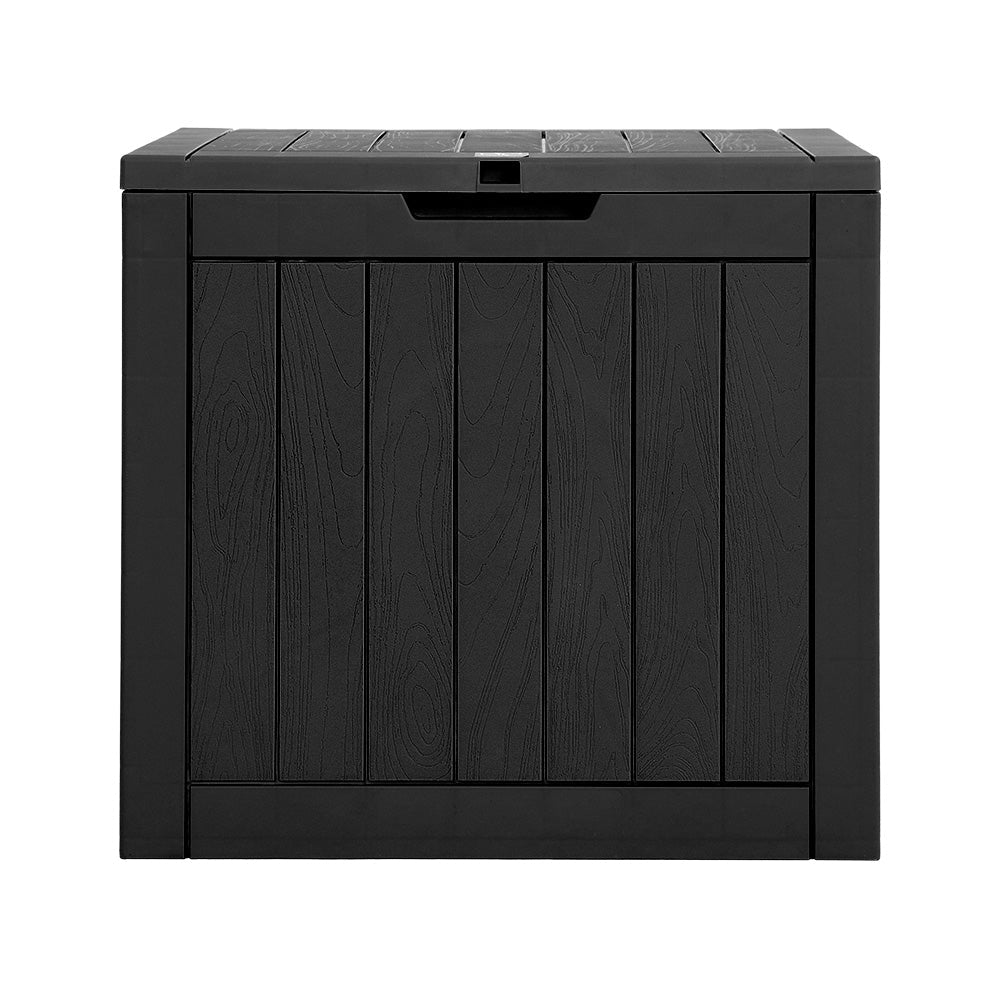 Outdoor Storage Box 118L Container Lockable Indoor Garden Toy Tool Shed Black - Direct On Sale