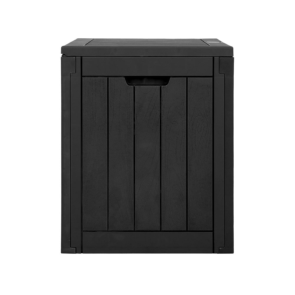 Outdoor Storage Box 118L Container Lockable Indoor Garden Toy Tool Shed Black - Direct On Sale