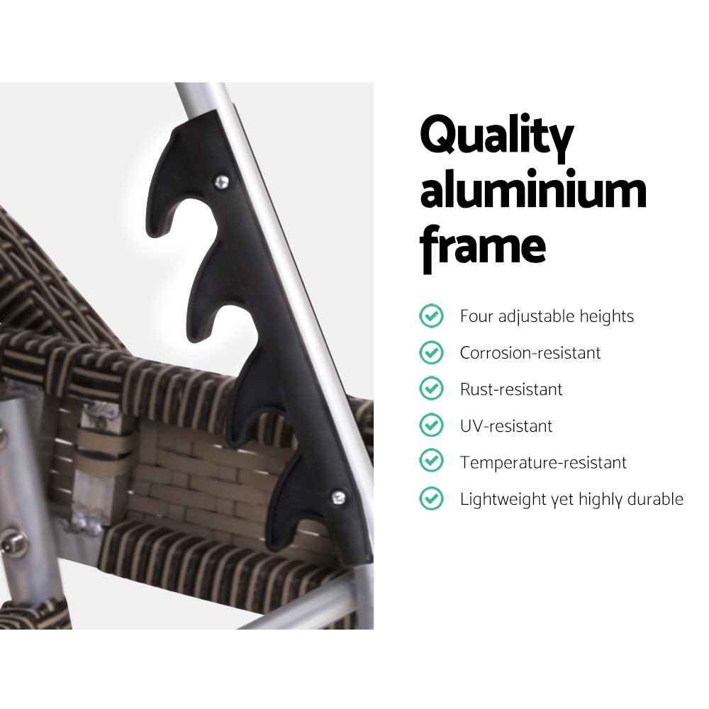 Outdoor Sun Lounge Furniture Day Bed Wicker Pillow Sofa Set - Direct On Sale