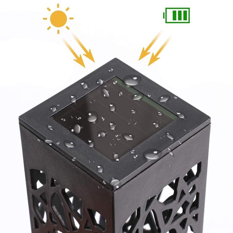 Pack of 4 Cool White Waterproof LED Garden Stake Sensor Ground Lights - Solar Powered - Direct On Sale