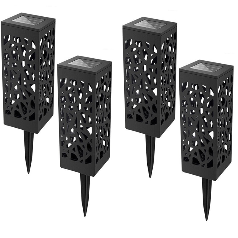 Pack of 4 Cool White Waterproof LED Garden Stake Sensor Ground Lights - Solar Powered - Direct On Sale