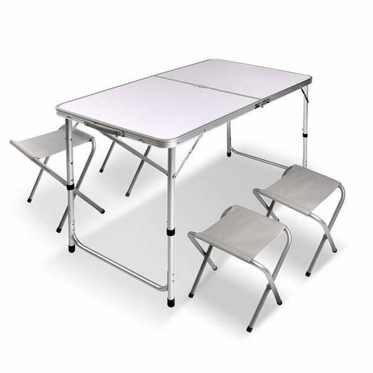 Portable Folding Outdoor Camping Picnic Bbq Table And 4Pcs Chairs Set - Direct On Sale
