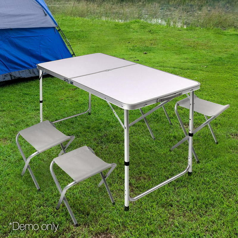 Portable Folding Outdoor Camping Picnic Bbq Table And 4Pcs Chairs Set - Direct On Sale