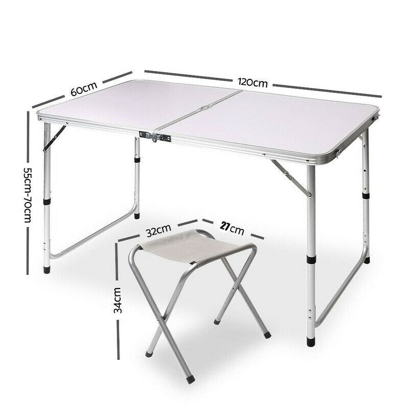 Portable Folding Outdoor Camping Picnic Bbq Table And 4Pcs Chairs Set - Direct On Sale